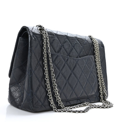 Chanel Aged Calfskin Quilted 2.55 Reissue 227 Flap Navy 3 of 9