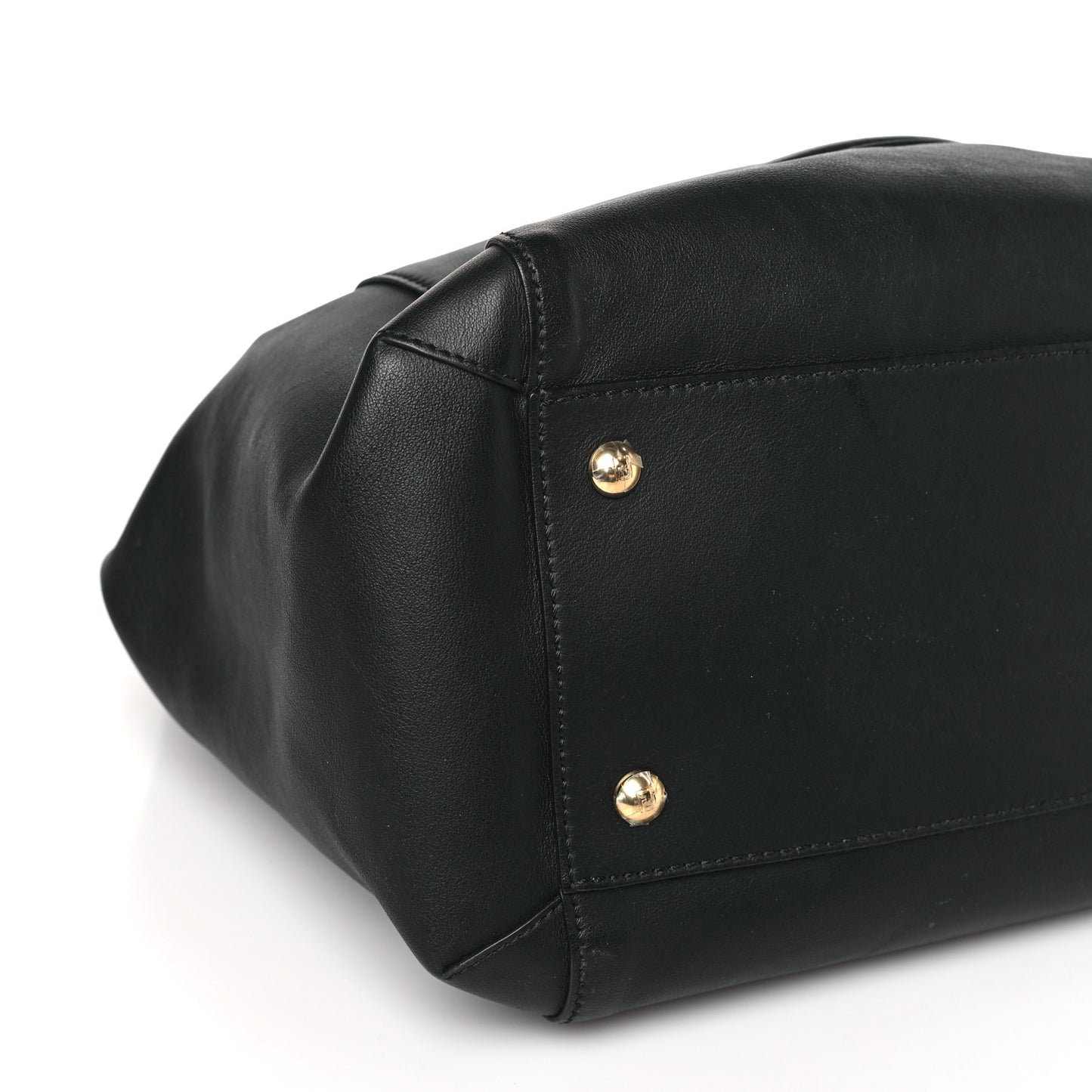 Vitello Grace King Karligraphy Chain Bucket Bag Black Bisquit