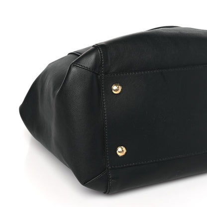 Fendi Vitello Grace King Karligraphy Chain Bucket Bag Black Bisquit 7 of 9
