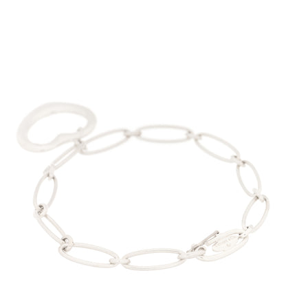 Tiffany Sterling Silver Elsa Peretti Open Heart Oval Link Charm Bracelet 2 of 3