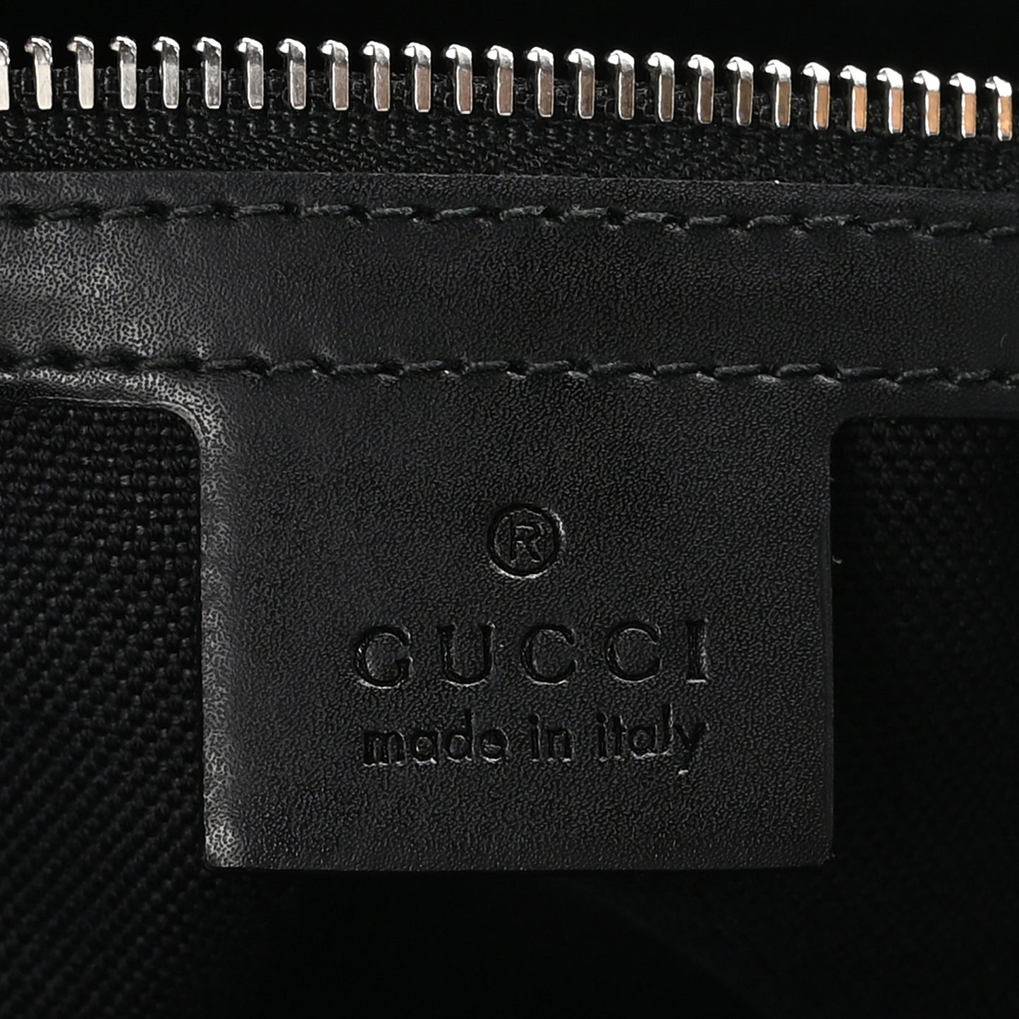 Soft GG Supreme Monogram Appia Calfskin Web East West Messenger Bag Black Grey