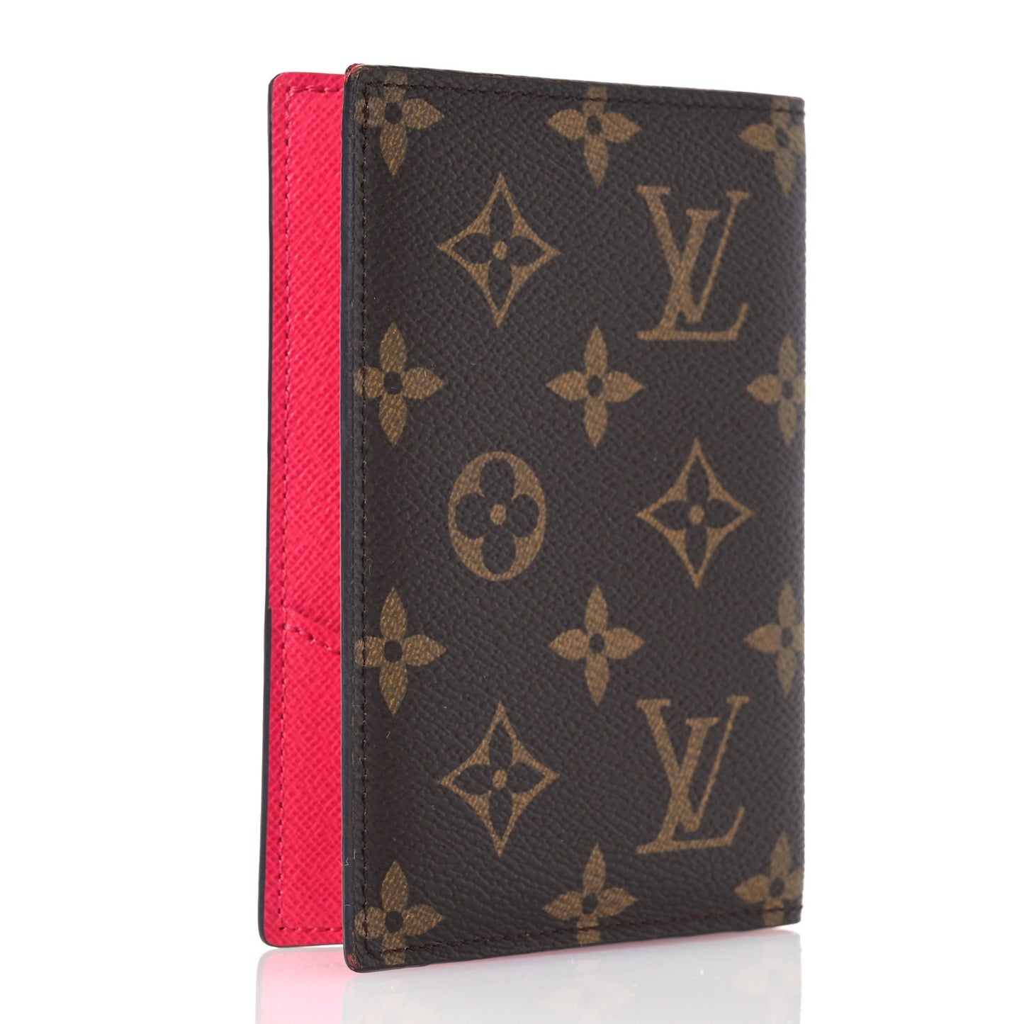 Monogram My LV Heritage Passport Cover Orange Fuchsia