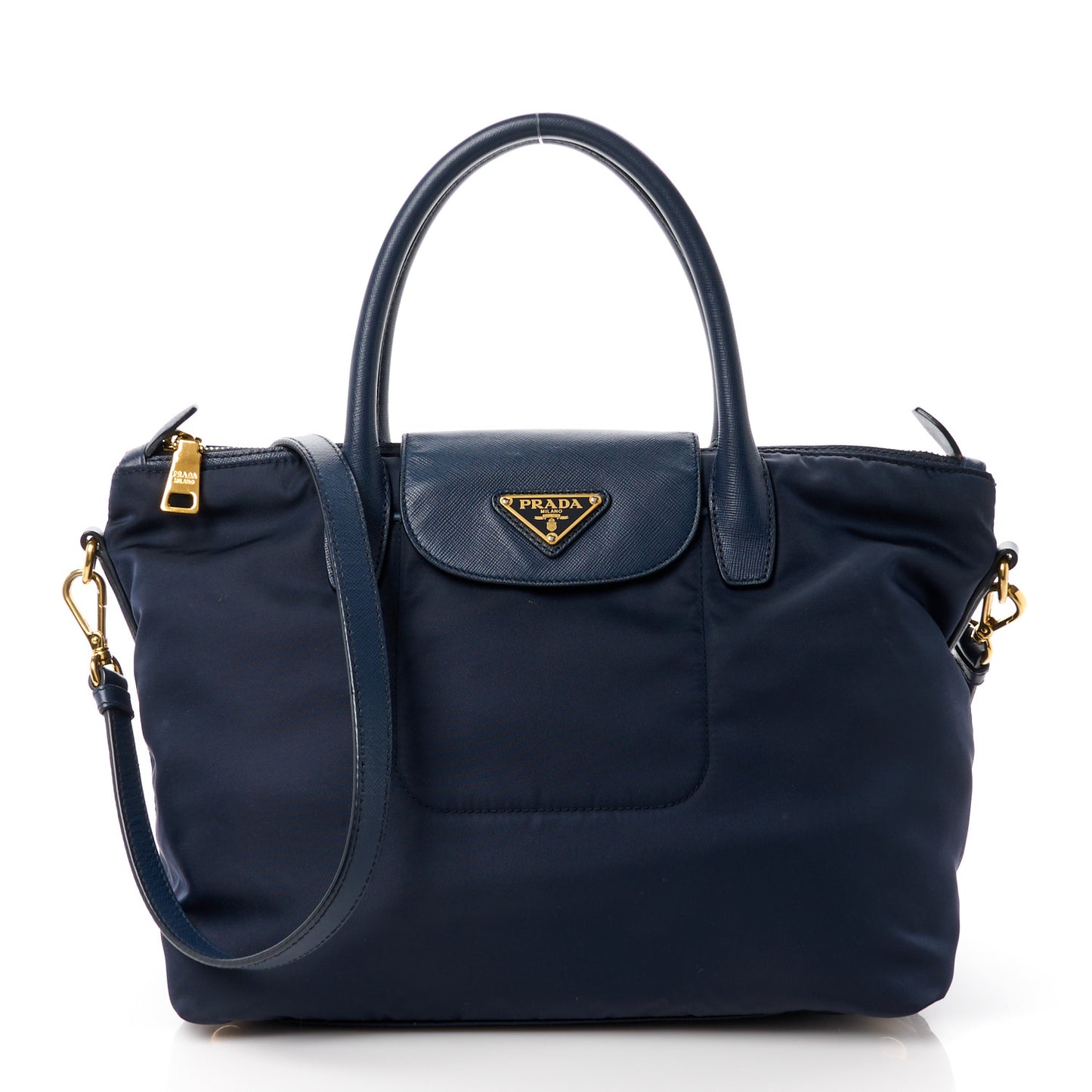 Tessuto Nylon Saffiano Tote Royal Blue