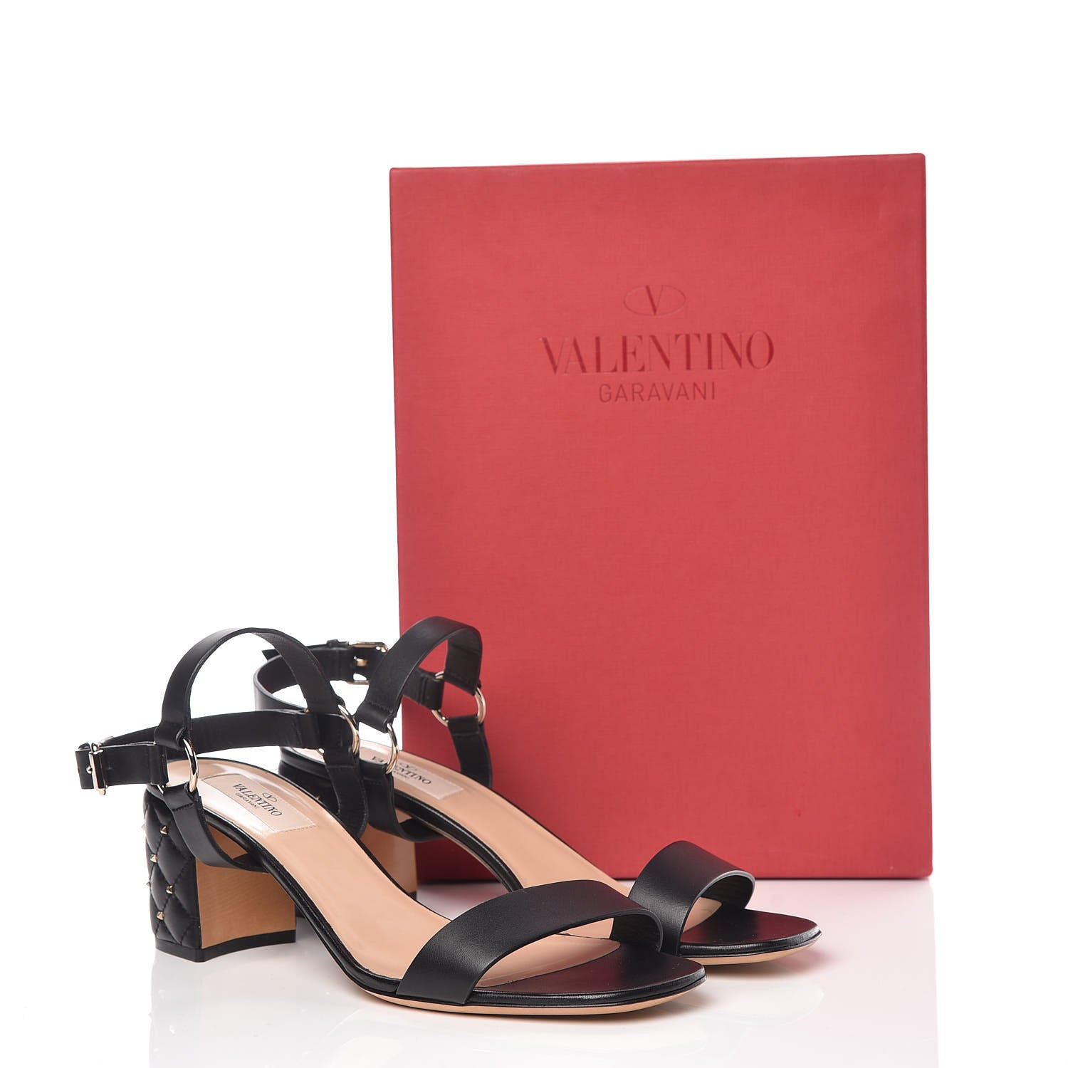 Valentino Garavani Calfskin Nappa Rockstud Spike 60mm Ankle Strap Sandals 40 Black 12 of 12