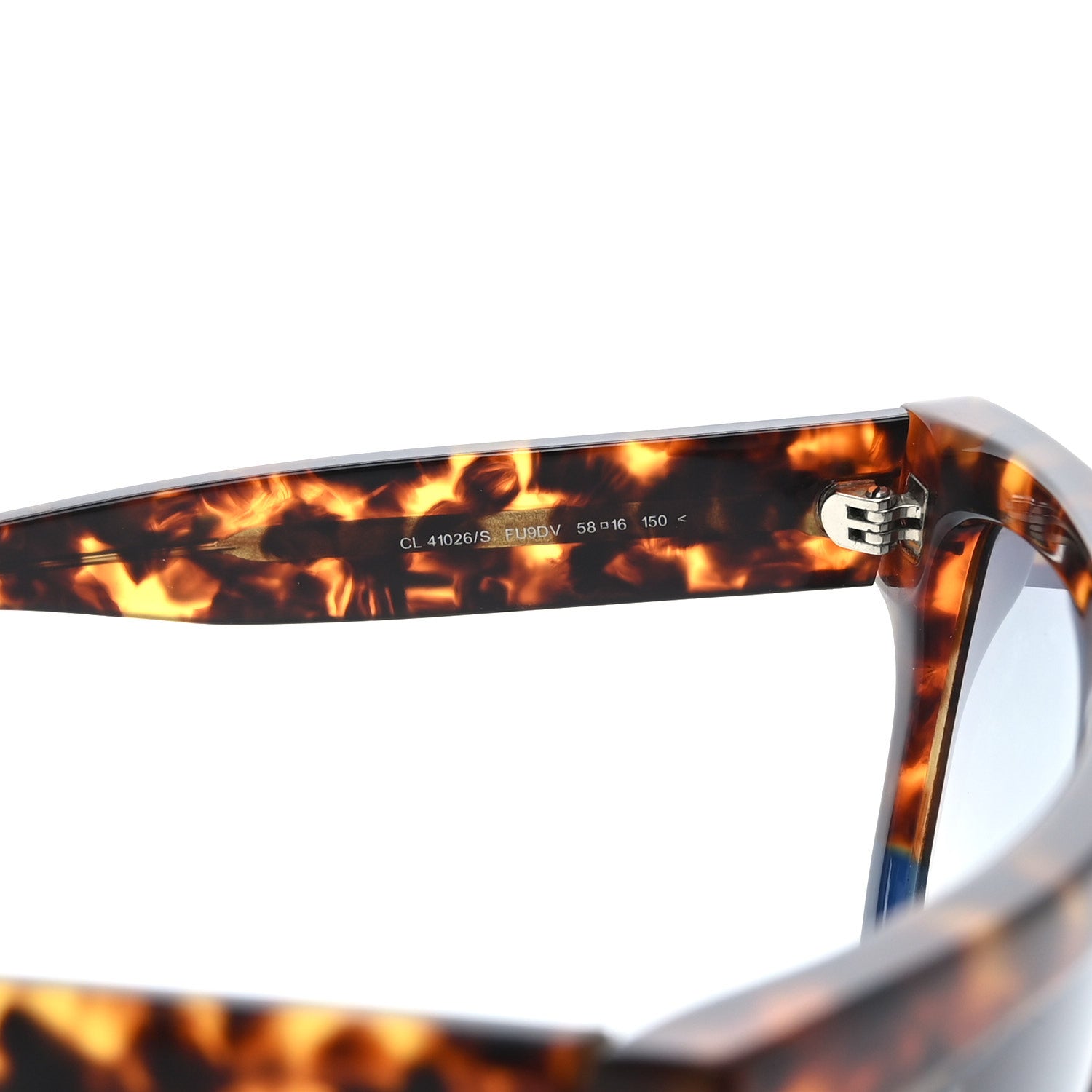 Celine Shadow Sunglasses CL 41026/S Havana Blue 6 of 6