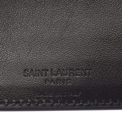 Saint Laurent Calfskin Star Print East West Wallet Black 6 of 7