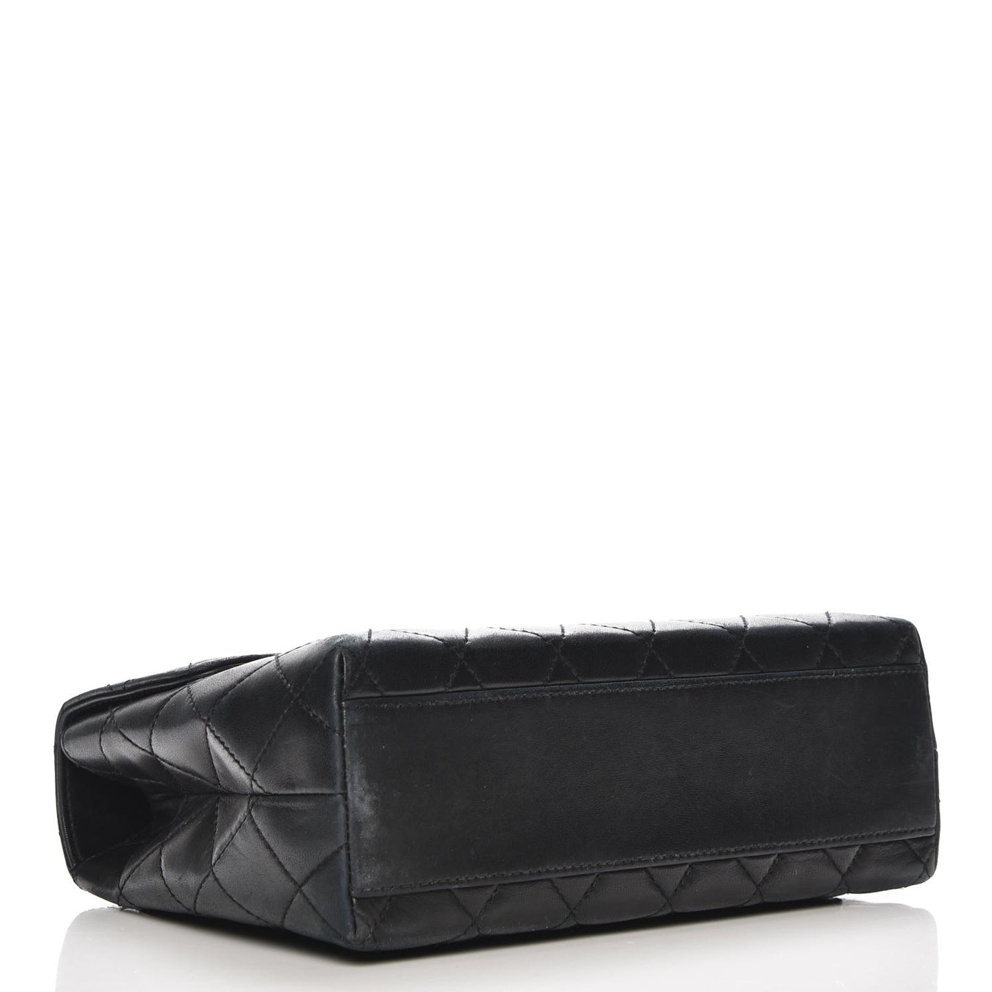 Lambskin Quilted Medium Kelly Flap Bag Black