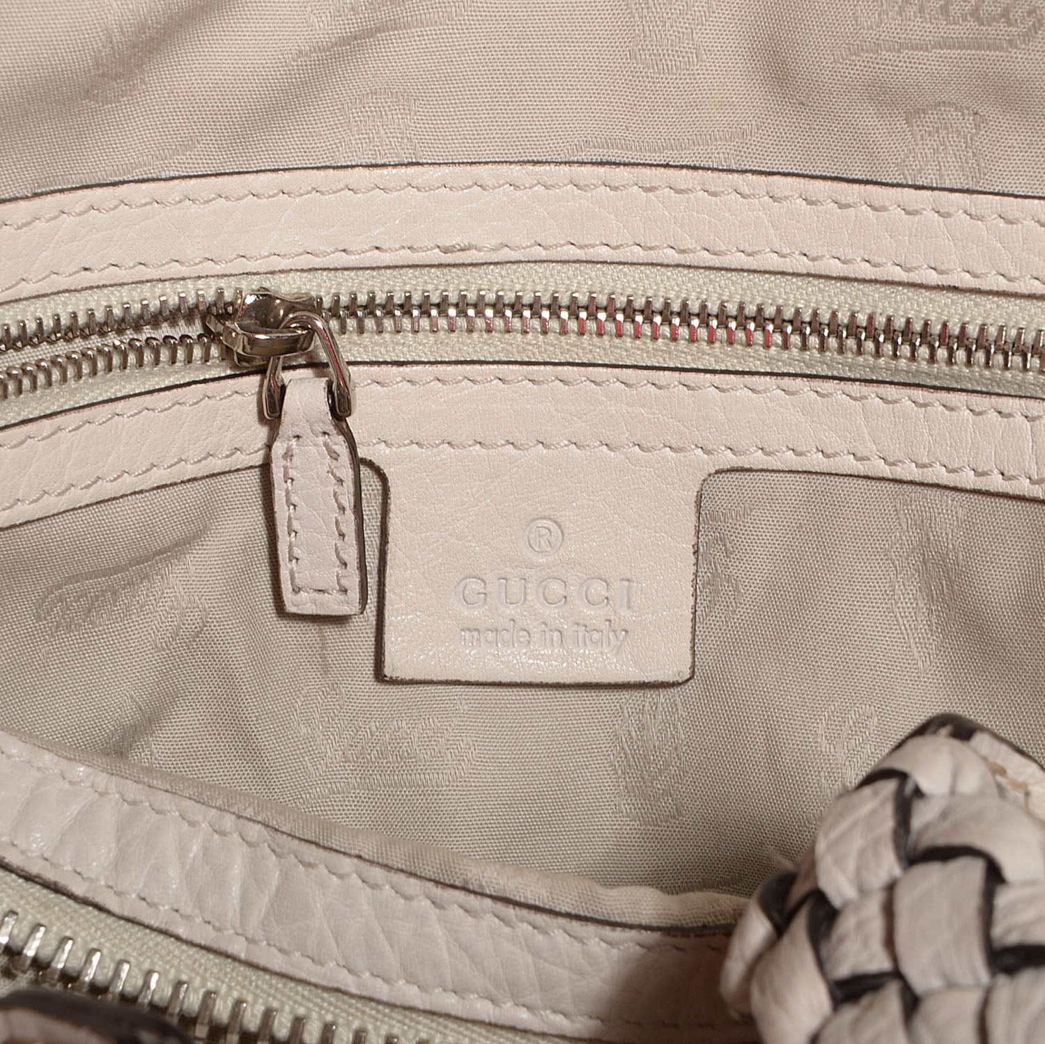 Gucci Monogram Bamboo Bar Medium Tote Off White 6 of 7