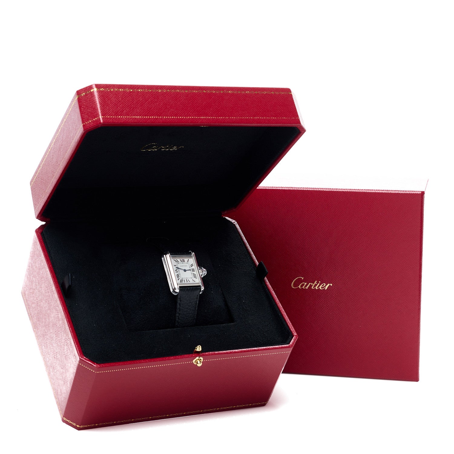 Cartier Stainless Steel Calfskin 22mm Must de Cartier Tank Quartz Watch 5 of 5