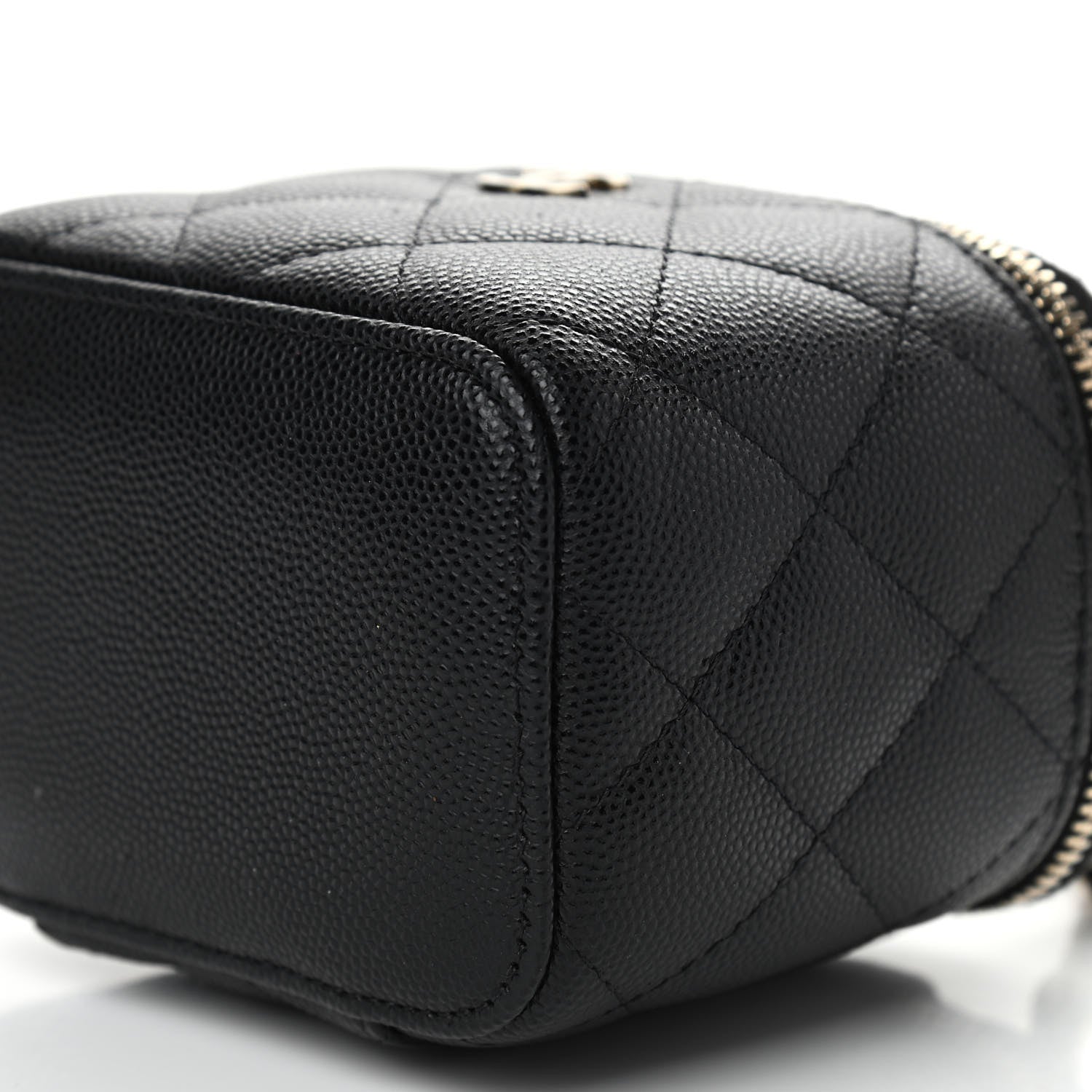 Chanel Caviar Quilted Mini Vanity Case With Chain Black 10 of 11