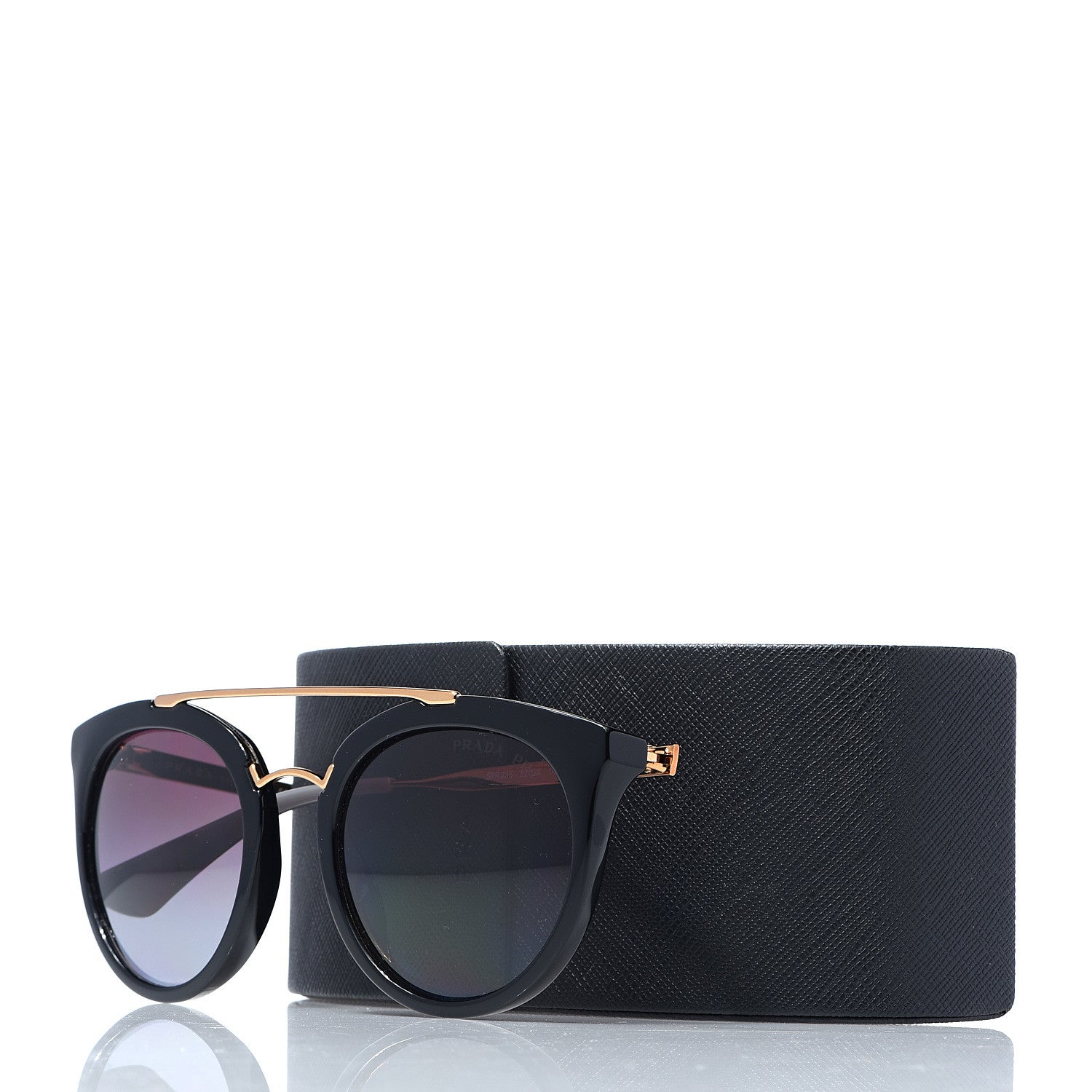 Prada Cinema Polarized Sunglasses SPR23S Black Gold 8 of 8