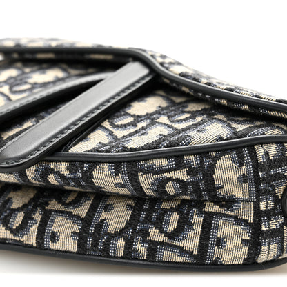 Christian Dior Oblique Mini Saddle Bag Blue 9 of 9