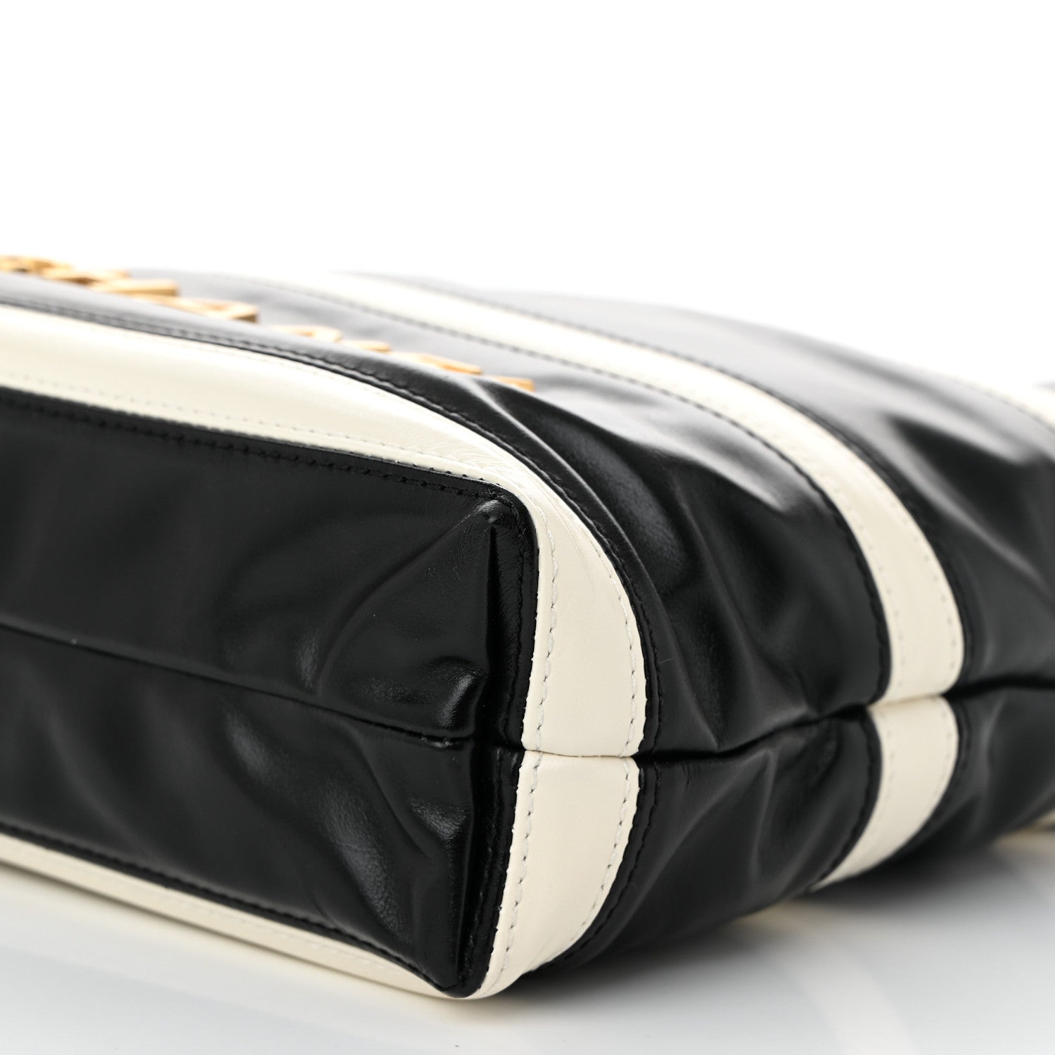 Chanel Shiny Calfskin Striped Mini Chanel 22 Black White 10 of 10