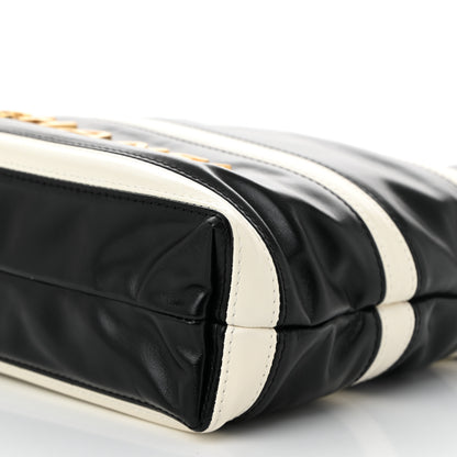 Chanel Shiny Calfskin Striped Mini Chanel 22 Black White 10 of 10