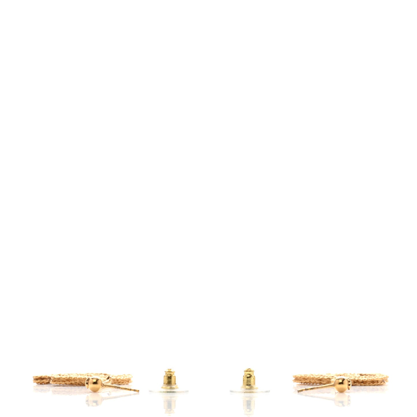 CC Drop Earrings Matte Gold