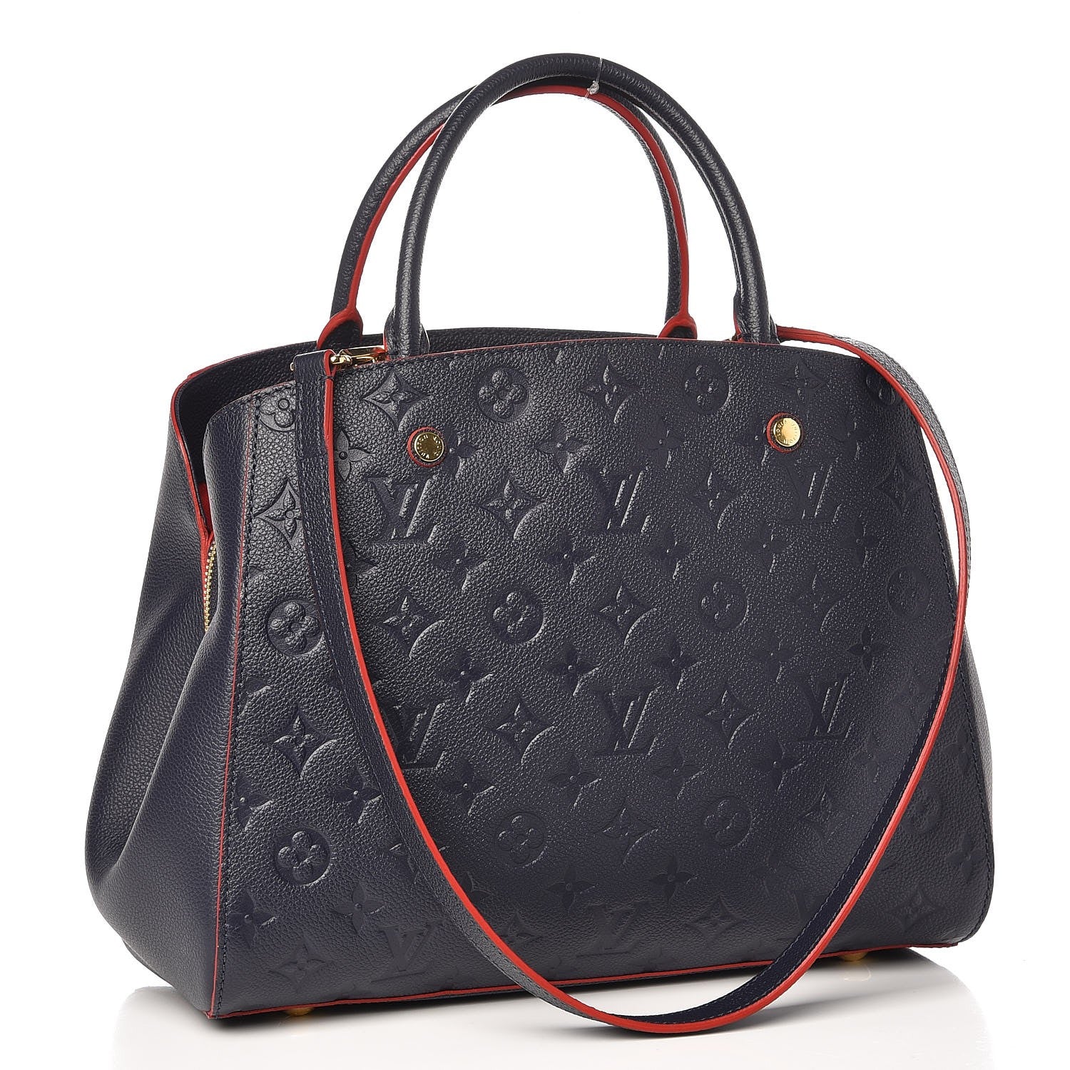 Louis Vuitton Empreinte Montaigne MM Marine Rouge 4 of 8