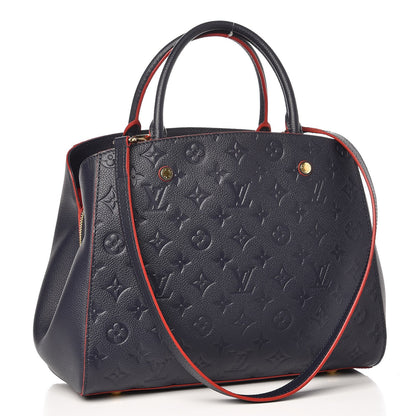 Louis Vuitton Empreinte Montaigne MM Marine Rouge 4 of 8