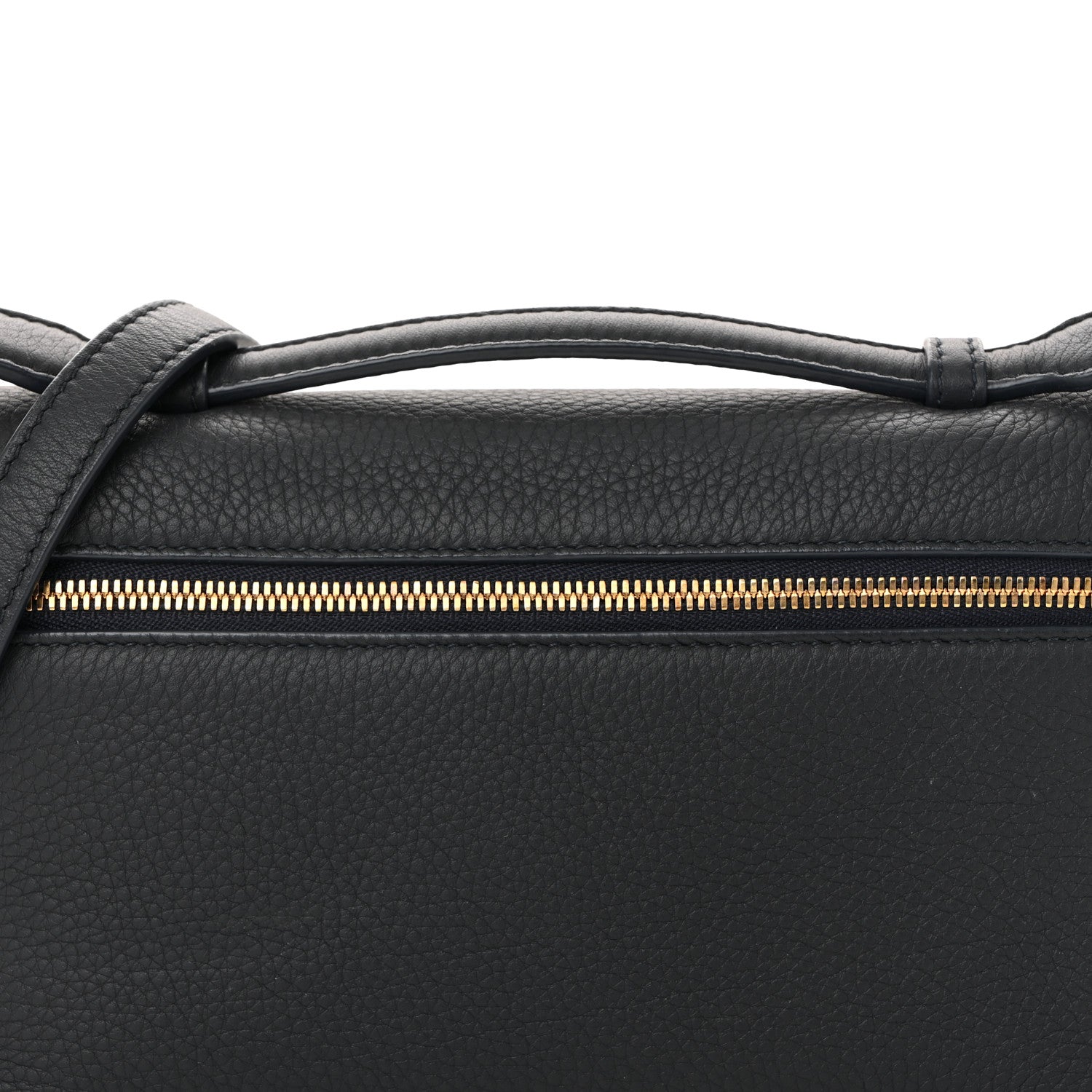 Loro Piana Grained Calfskin L19 Extra Pocket Pouch Navy 7 of 9