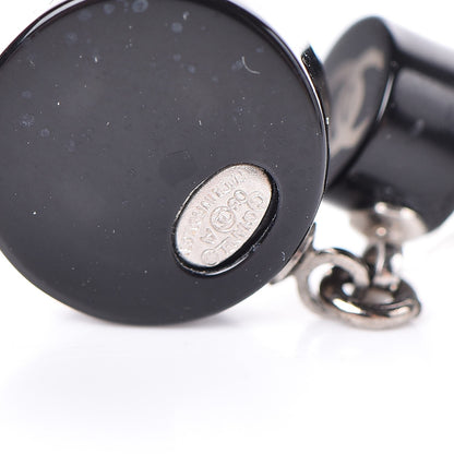 Chanel Resin CC Drop Earrings Black 3 of 4