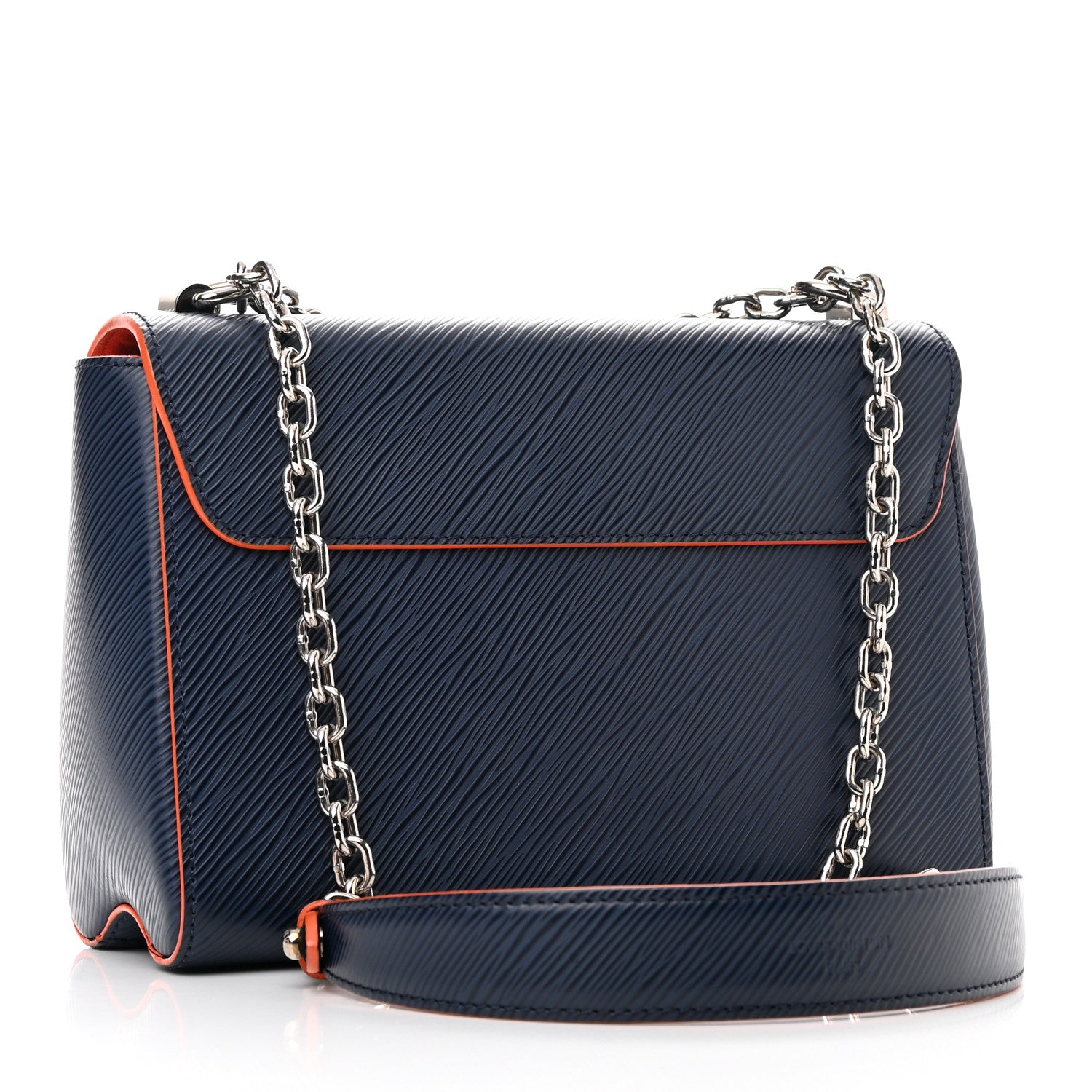 Louis Vuitton Epi Twist Shoulder Bag MM Indigo Piment 2 of 11