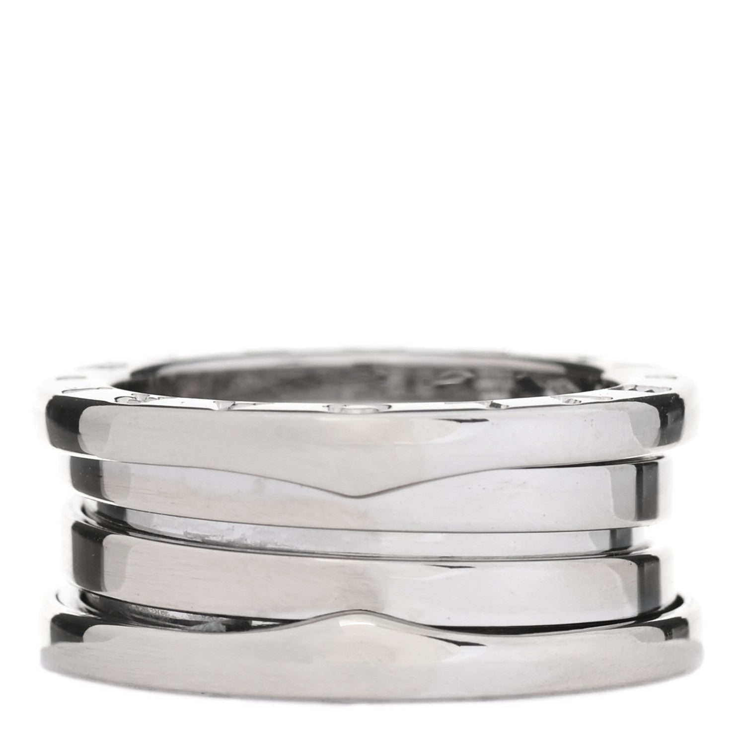 Bulgari 18K White Gold B.Zero1 Three-Band Ring 50 5.25 1 of 7
