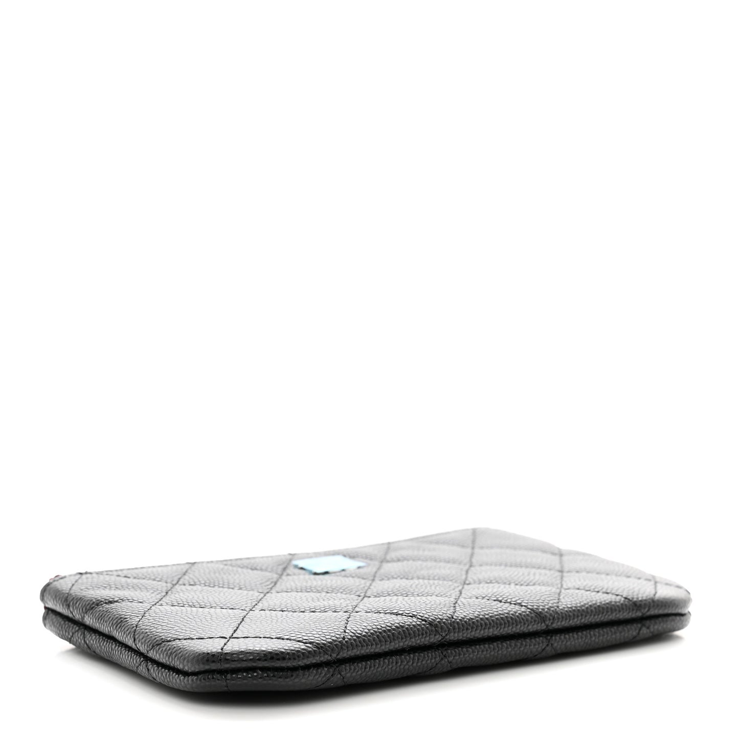 Caviar Quilted Small Cosmetic Case Black