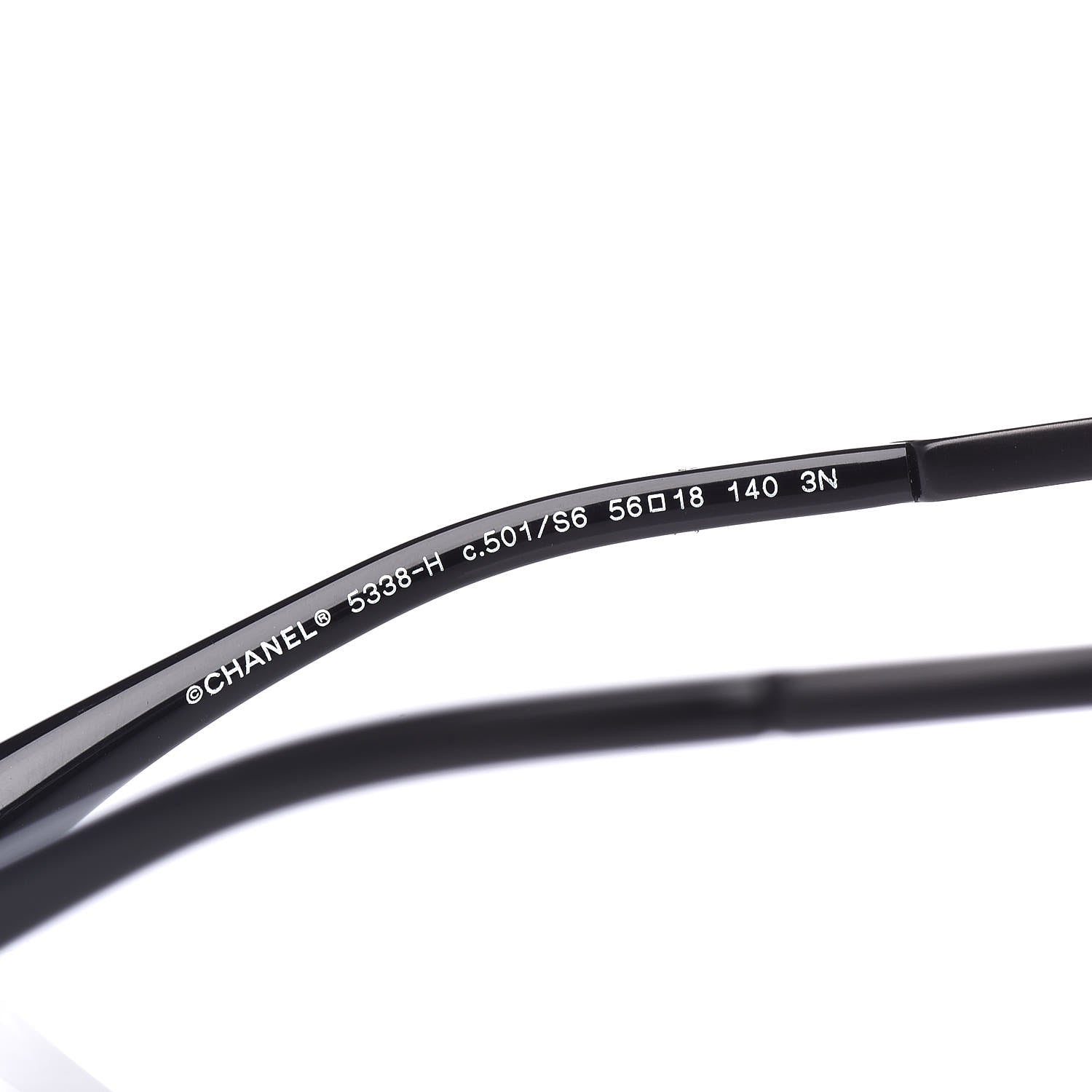 Chanel Acetate Pearl Butterfly Sunglasses 5338-H Black 5 of 7