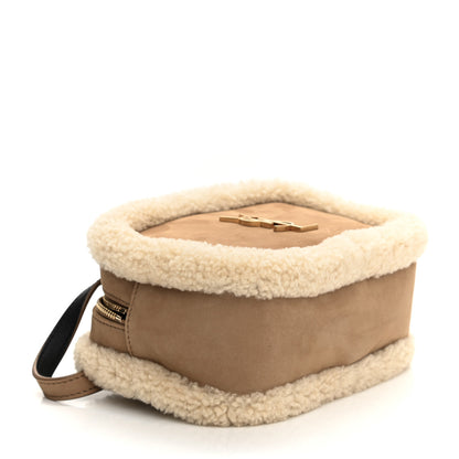 Saint Laurent Suede Shearling Lou Belt Bag Natural Tan 4 of 10