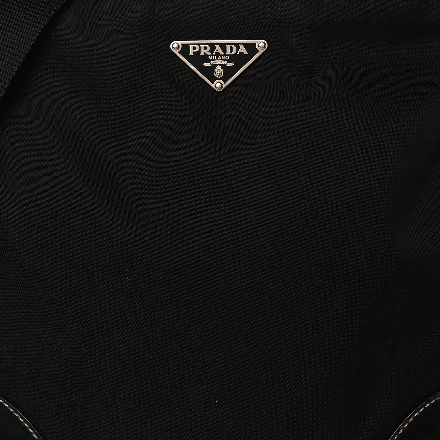 Prada Tessuto Nylon Calfskin Flat Messenger Bag Black 7 of 9