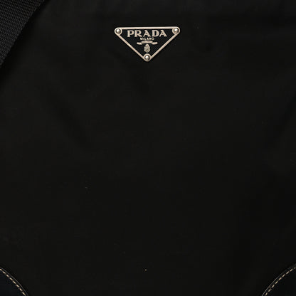 Prada Tessuto Nylon Calfskin Flat Messenger Bag Black 7 of 9