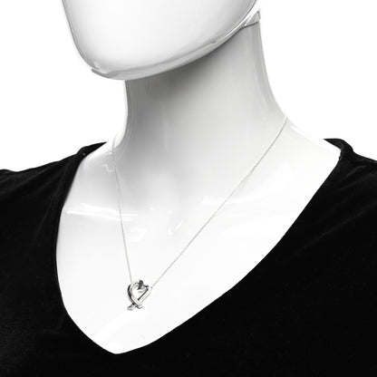 Tiffany Sterling Silver Paloma Picasso Loving Heart Pendant Necklace 2 of 6