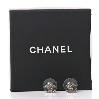 Chanel Crystal CC Earrings Silver 5 of 5