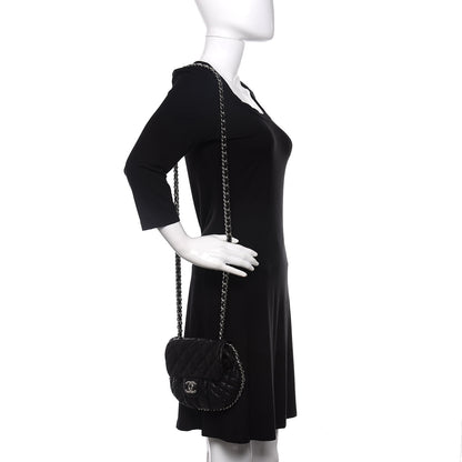 Chanel Washed Lambskin Quilted Mini Chain Around Flap Black 2 of 10