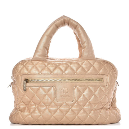 Chanel Lambskin Coco Cocoon Bowler Light Gold 1 of 8