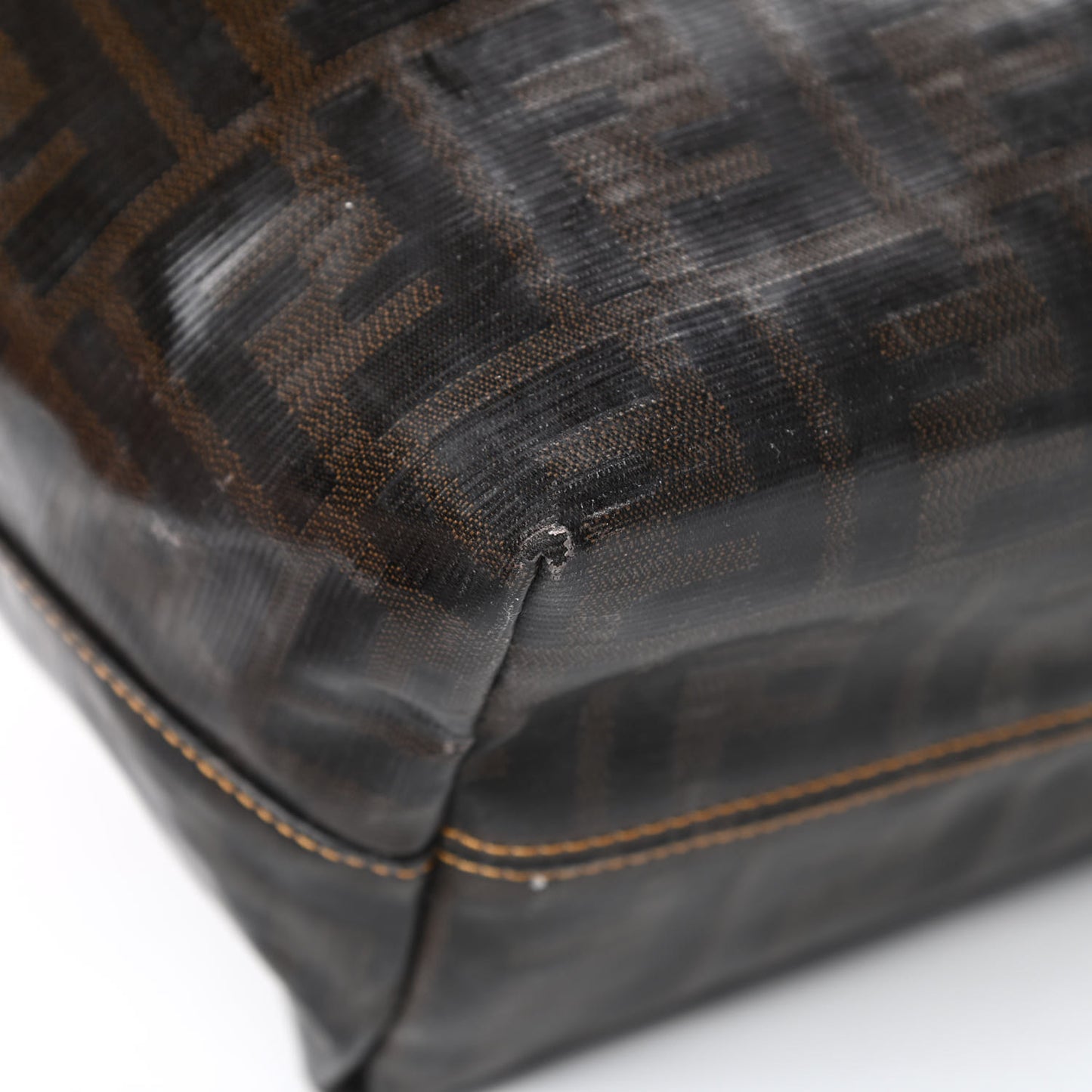 Zucca Spalmati Matrioska Small Roll Tote Tobacco Black