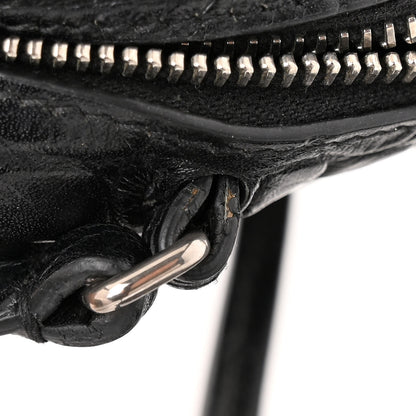 Saint Laurent Calfskin Crocodile Embossed Monogram Blogger Bag Black 11 of 11
