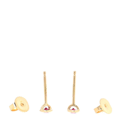 Tiffany 18K Yellow Gold Ruby .22ctw Elsa Peretti Color By The Yard Earrings 3 of 4