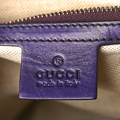Gucci Shine Guccissima Large Emily Chain Shoulder Bag Melanzana 7 of 15