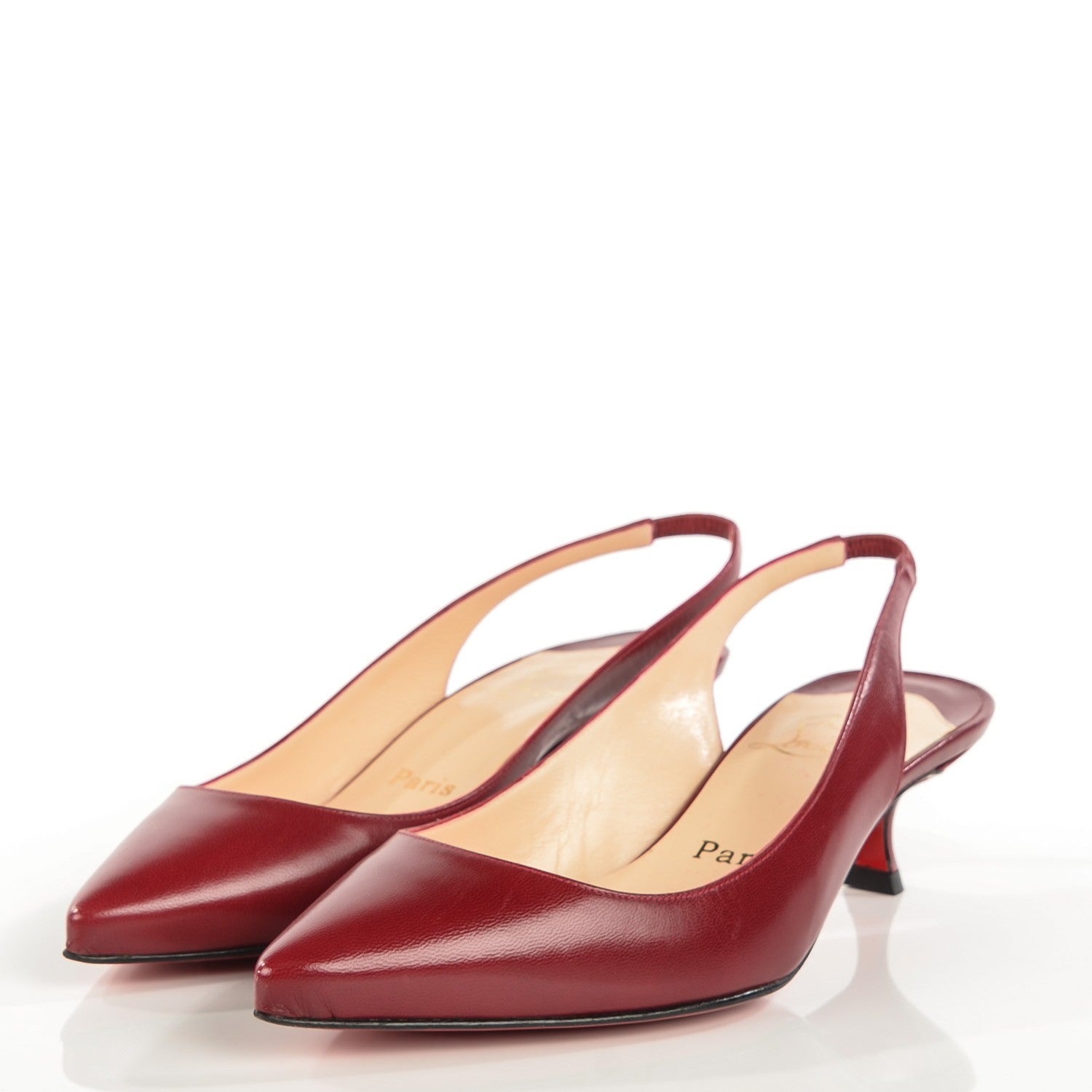 Christian Louboutin Kid Apostrophy Sling 70 Pumps Red 37 3 of 7