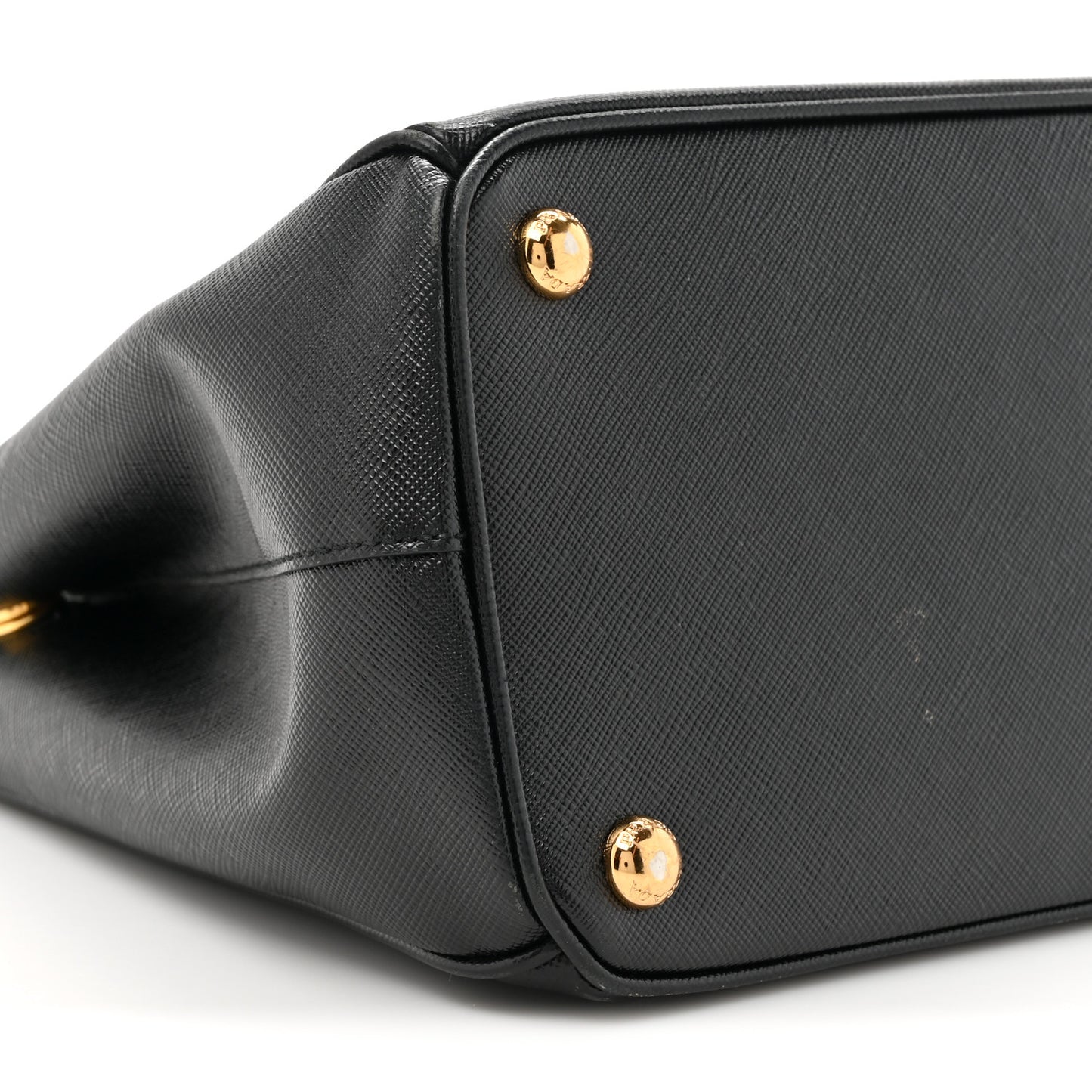 Saffiano Small Galleria Double Zip Tote Black