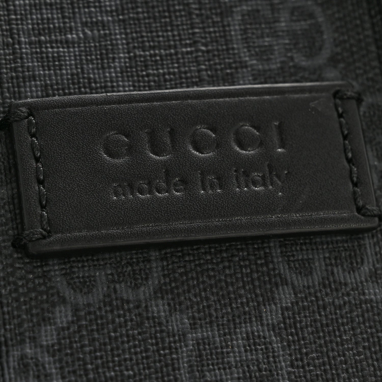 Gucci GG Supreme Monogram Appia Calfskin Web Mini Tote Bag Black 14 of 14