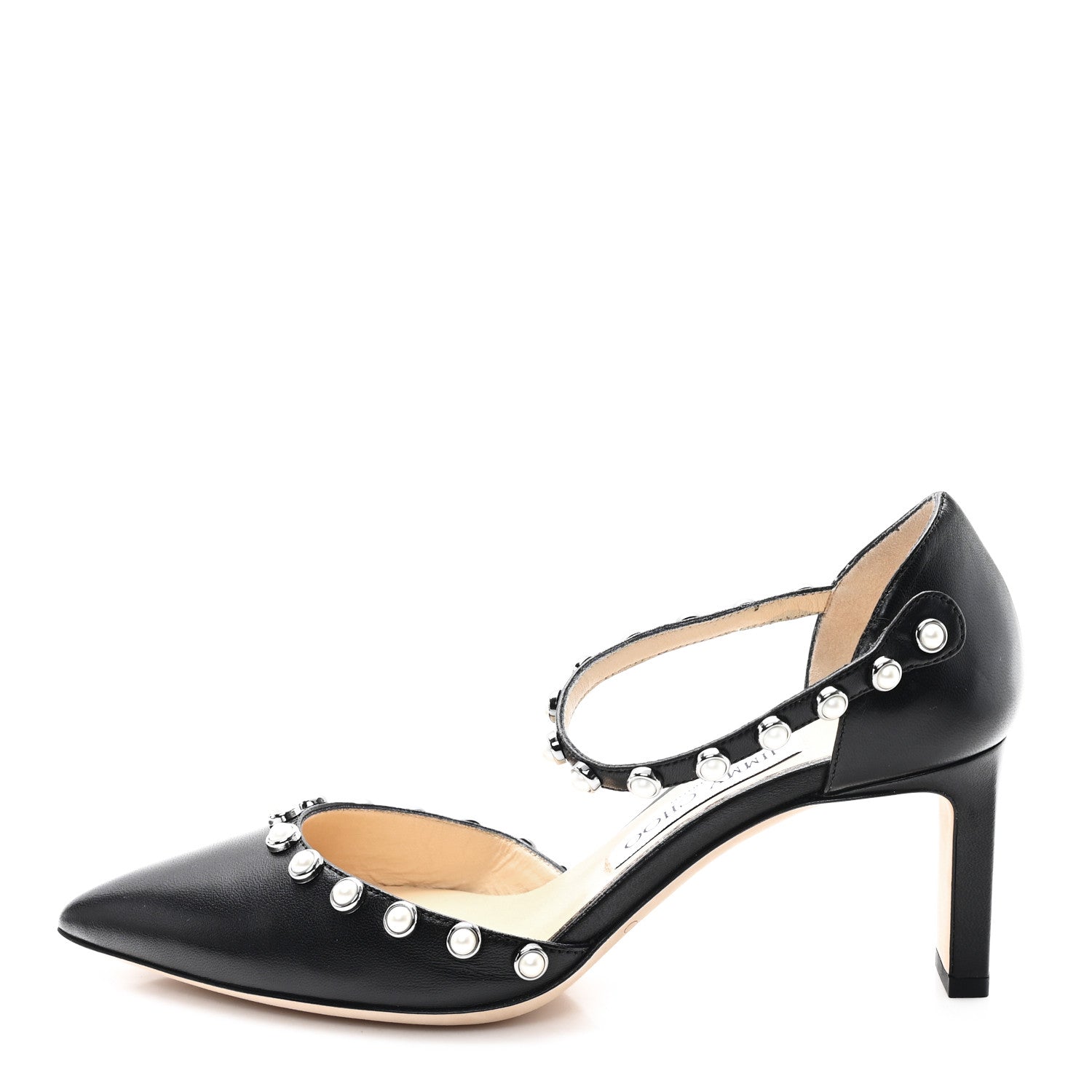 Jimmy Choo Nappa Pearl Leema 65 Pumps 37 Black 1 of 9