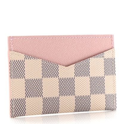 Louis Vuitton Damier Azur Daily Card Holder Rose Ballerine 3 of 6
