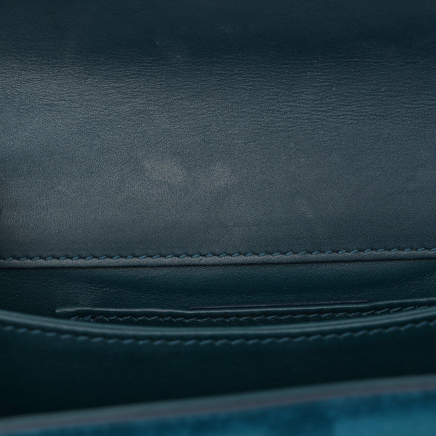 Salvatore Ferragamo Calfskin Suede Thalia Flap Shoulder Bag Blue 12 of 12