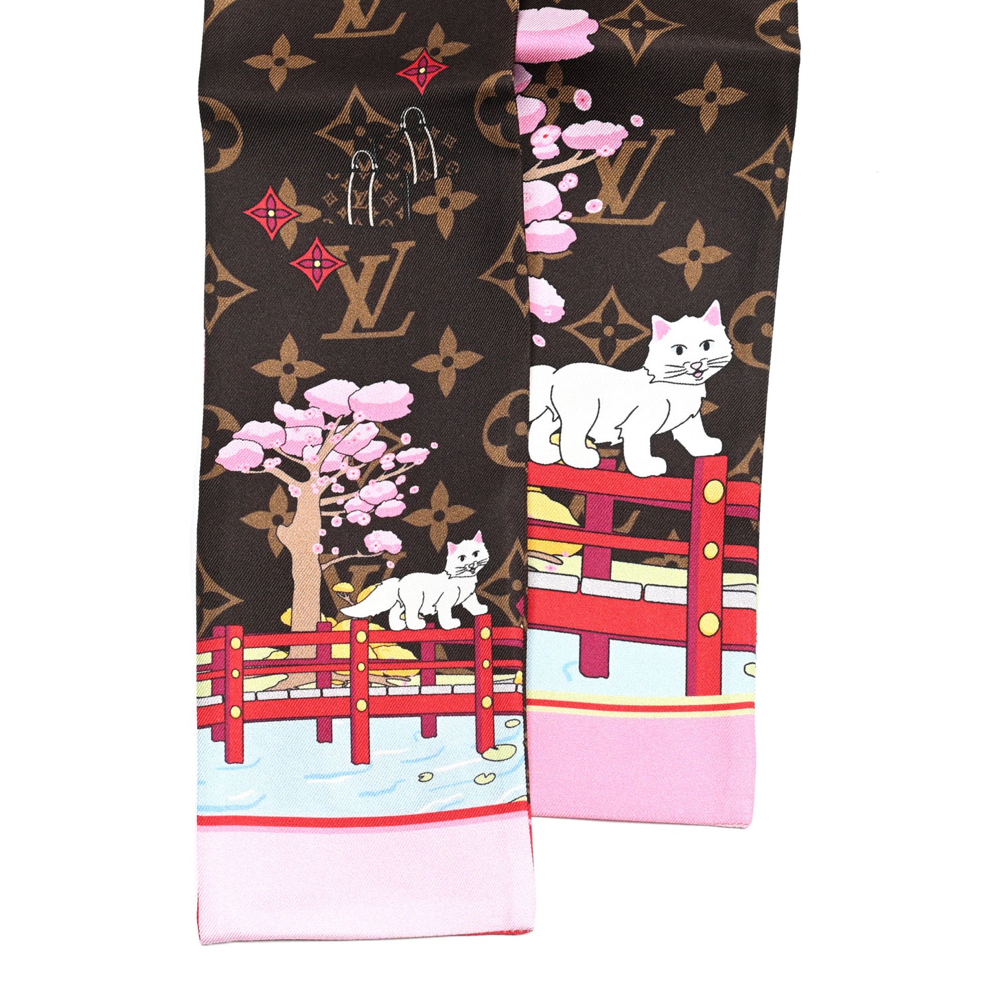 Silk Monogram 2021 Christmas Animation Japanese Garden Bandeau Marron