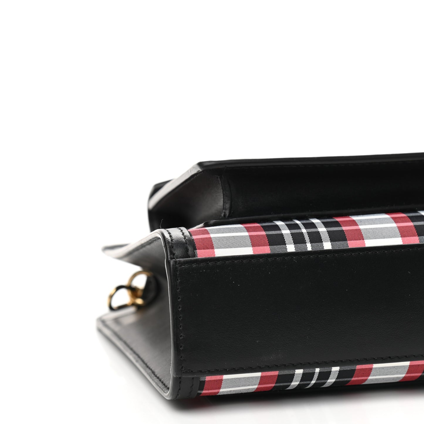 Calfskin Nylon Tartan Mini Pocket Bag Bright Red