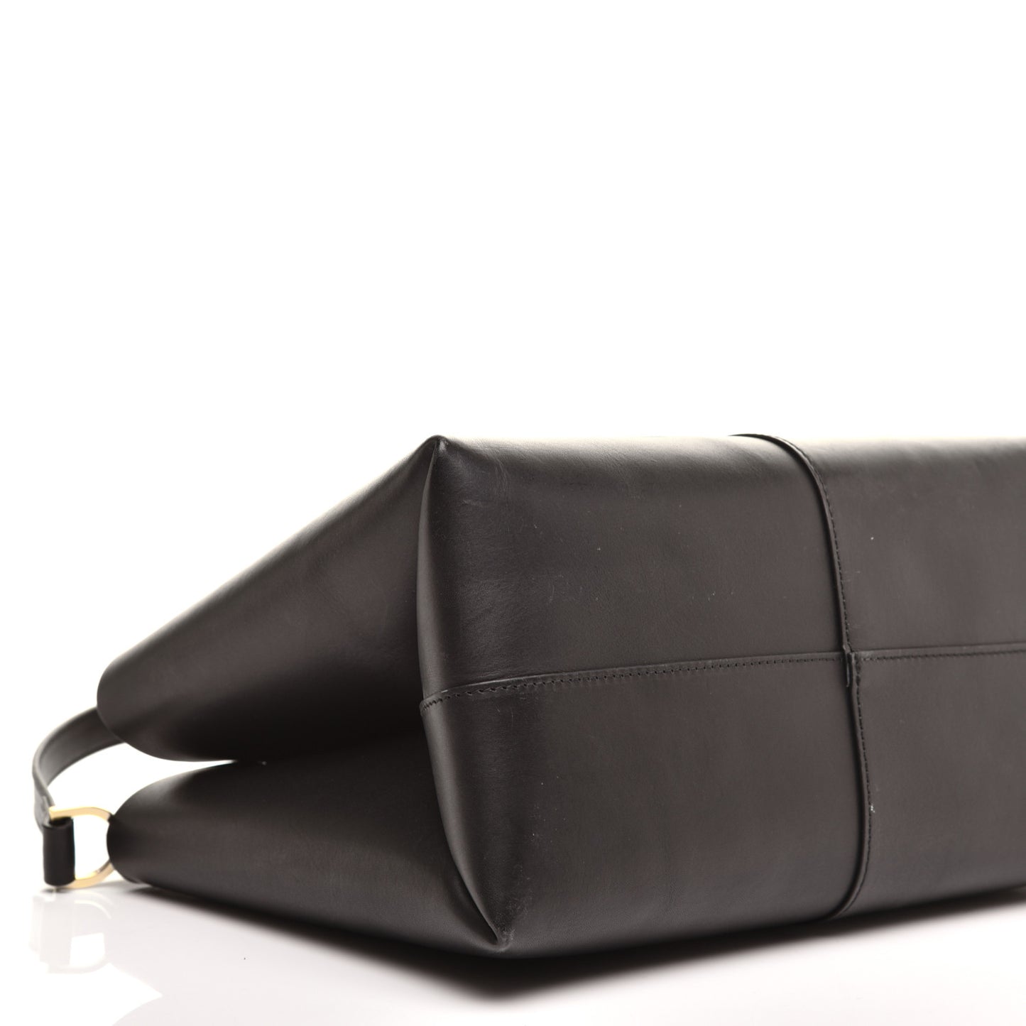 Calfskin Mini Folded Bag Black Flamma