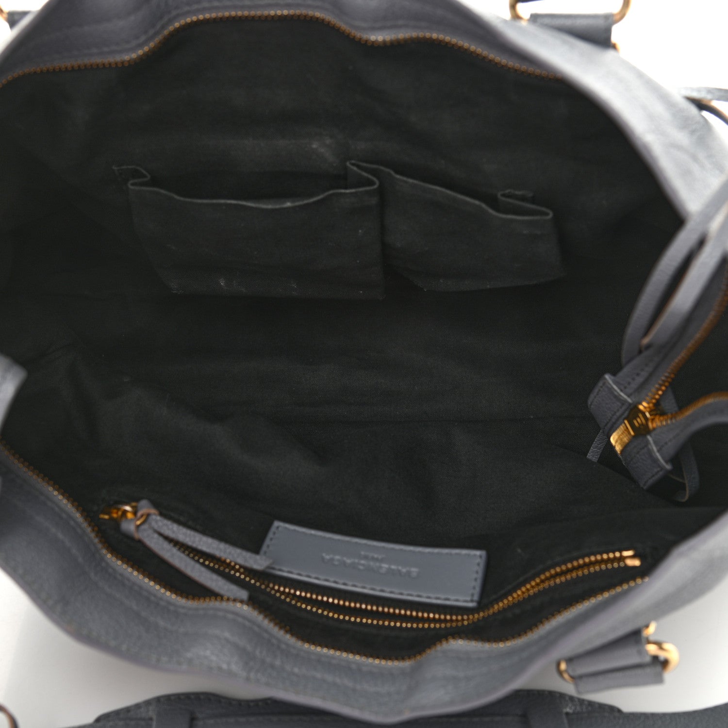 Balenciaga Chevre Gold Metallic Edge Hardware City Bleu Acier 5 of 13