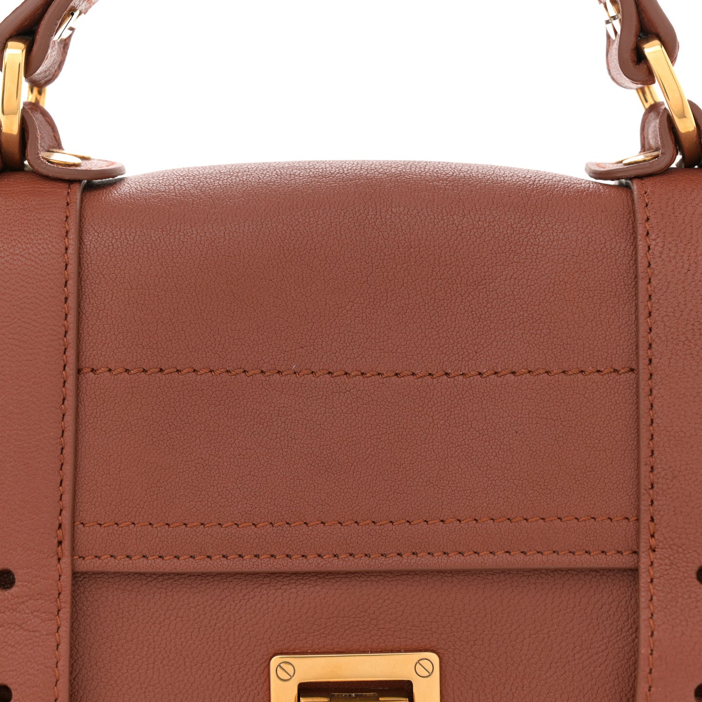 Lambskin Tiny PS1 Satchel Saddle
