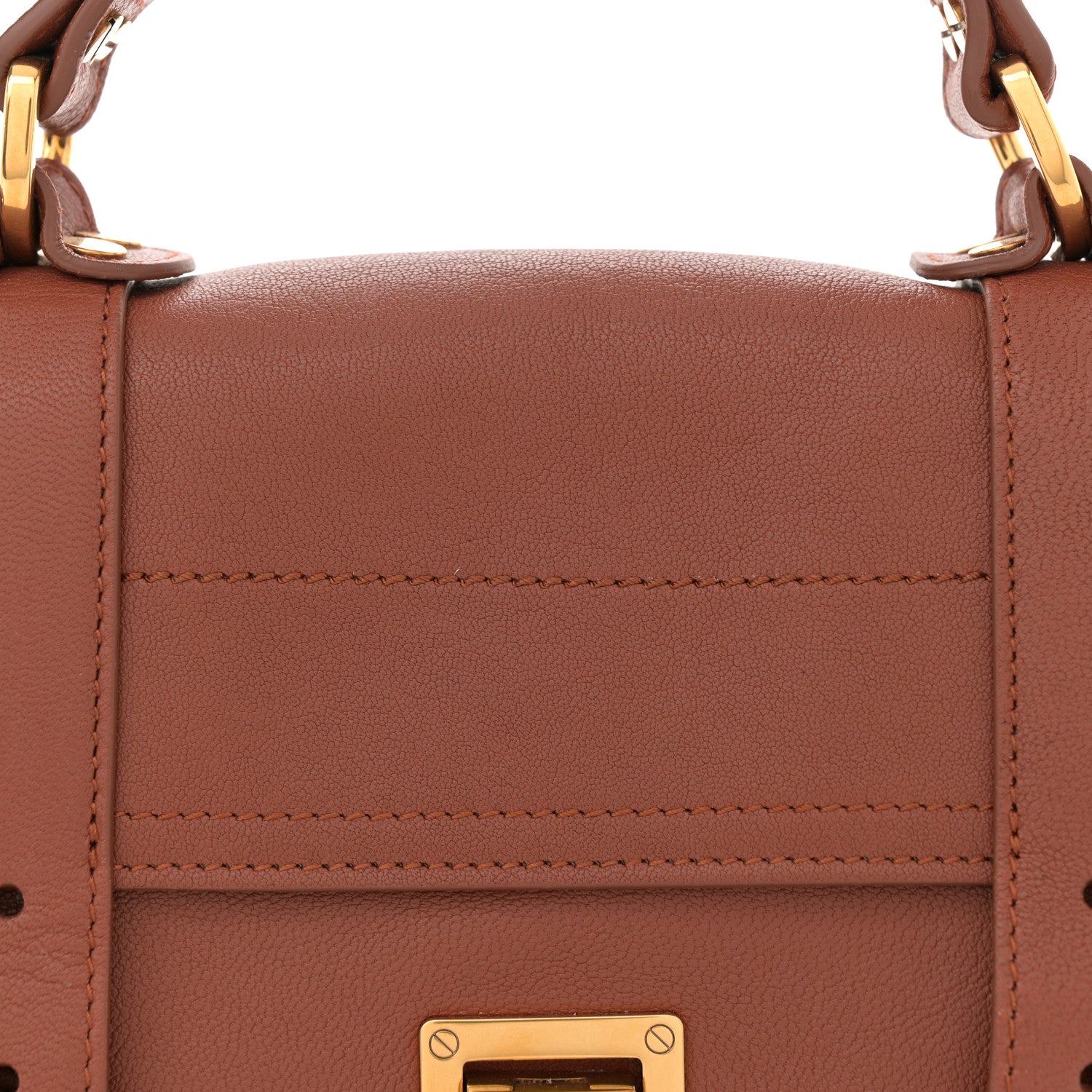 Proenza Schouler Lambskin Tiny PS1 Satchel Saddle 8 of 11